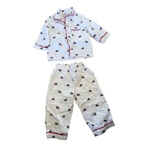 Petite‎ Plume christmas tree on truck pajama set toddler